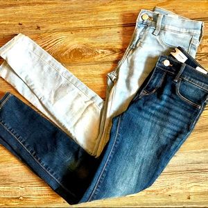 Old Navy Rockstar Skinny jegging Jeans 2 pair size 10 girls